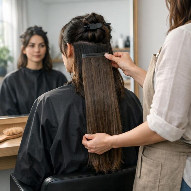 Tape In Extensions für volleres und längeres Haar